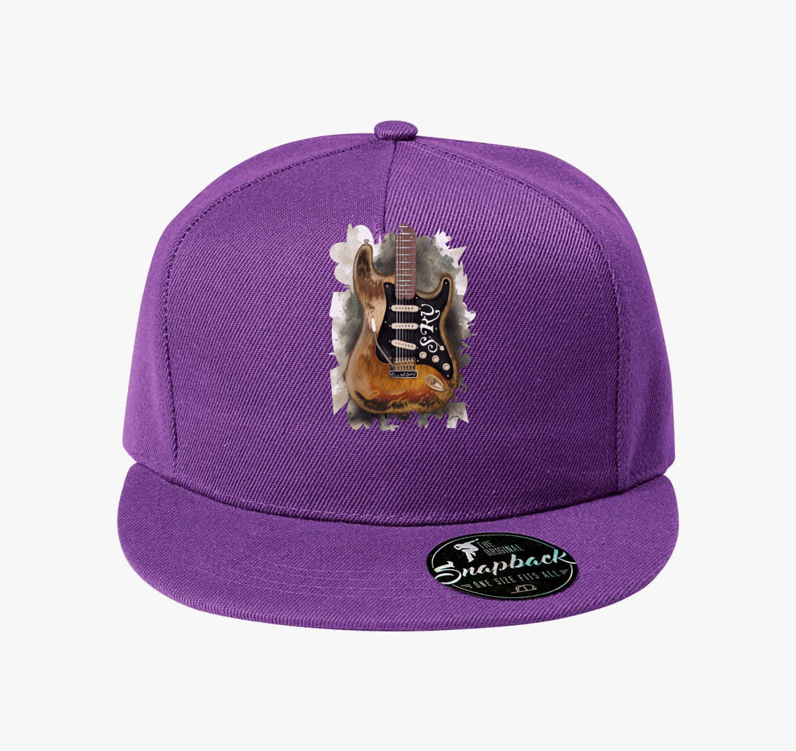 Stevie Ray Vaughan gitár baseball sapka — Lila