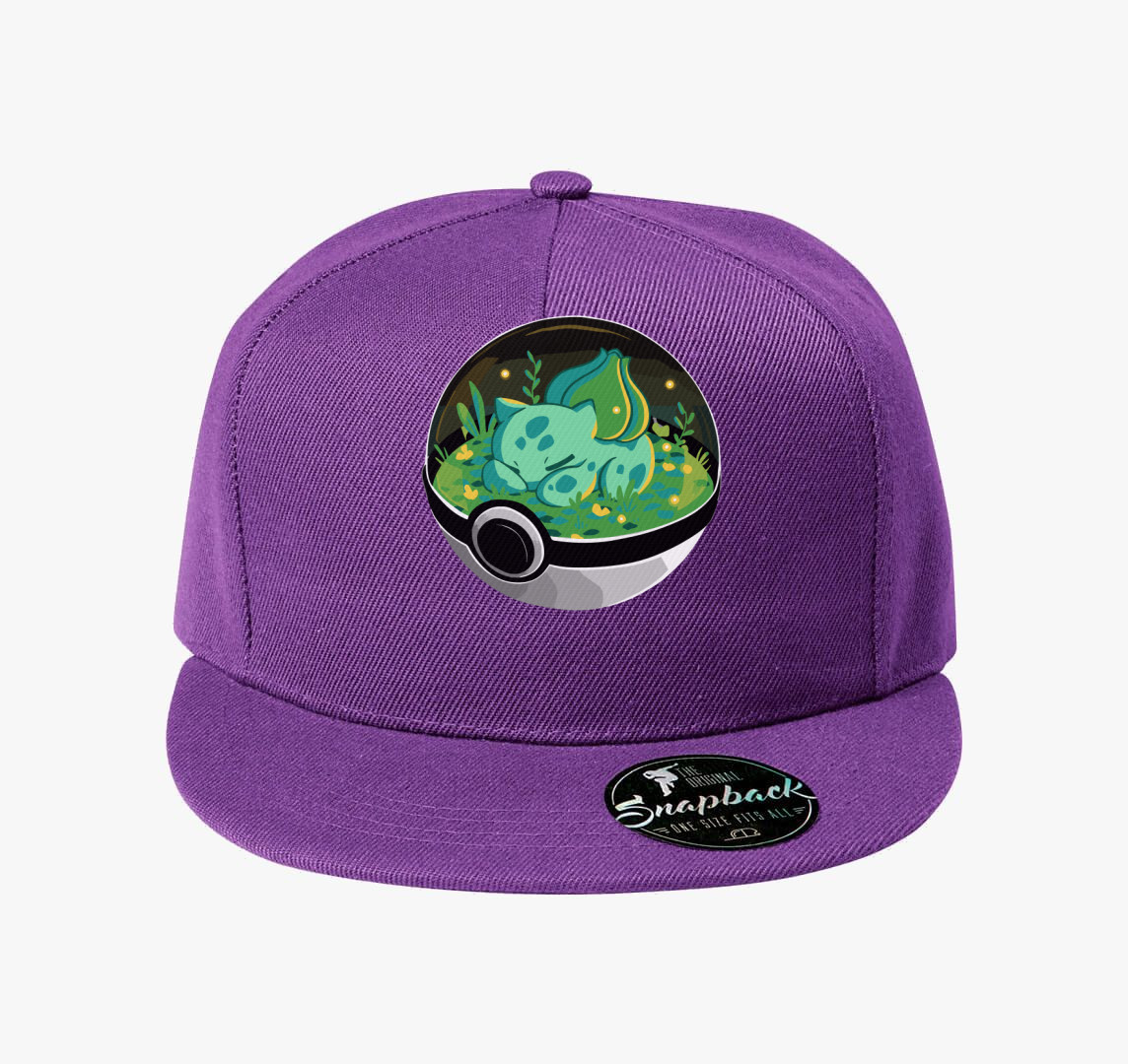 Pokemon Balbasaur gömb baseball sapka — Lila