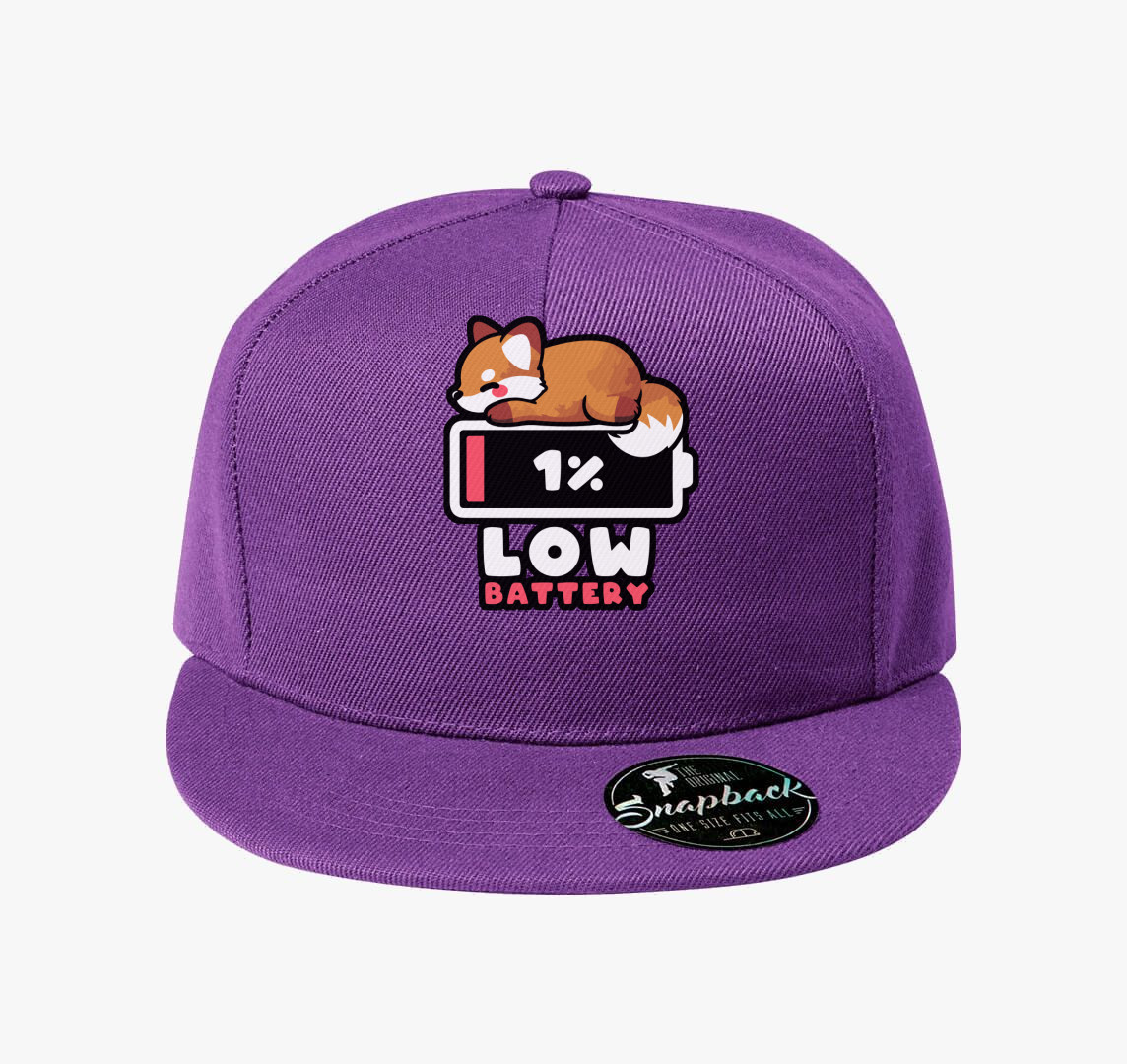 Low Battery baseball sapka — Lila