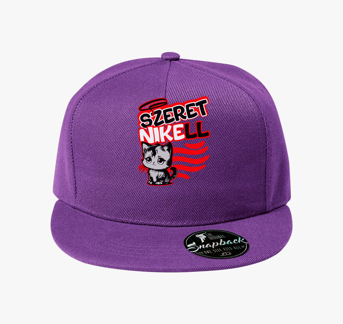 Szeretni kell cicusos baseball sapka — Lila