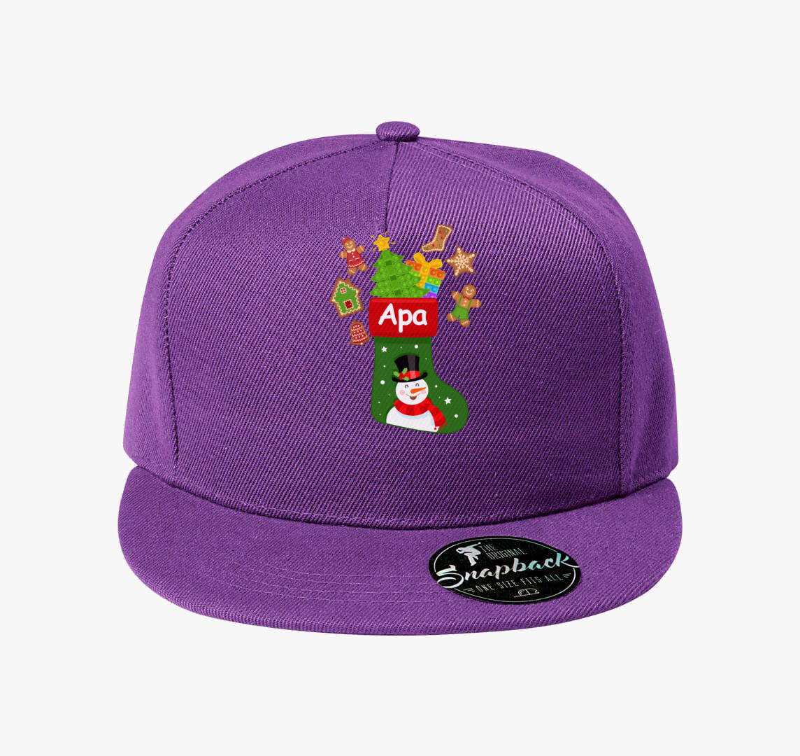 Apa karácsonyi zokni baseball sapka — Lila