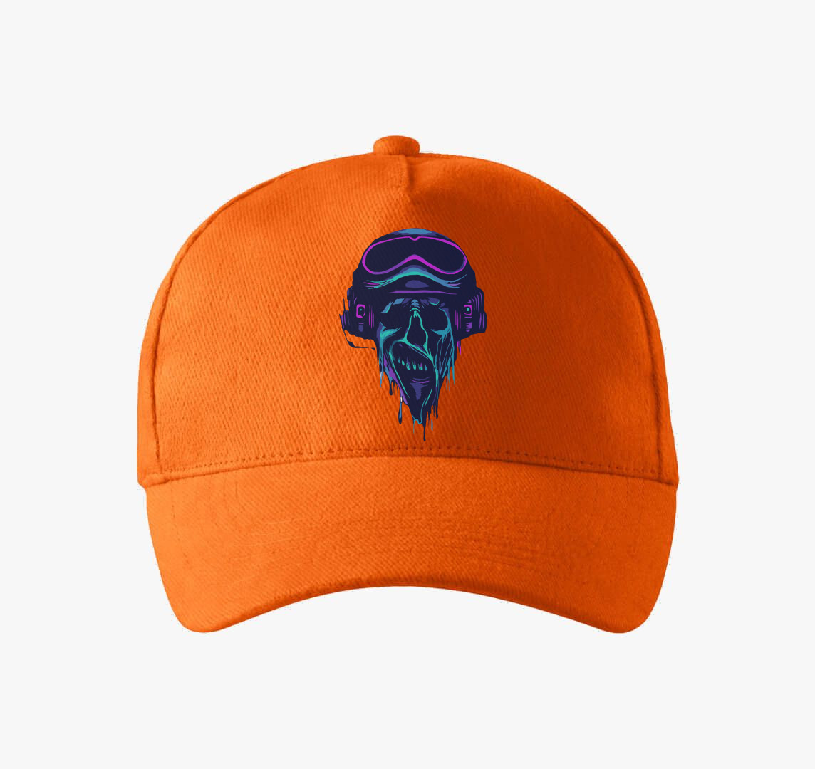 ColorSkull baseball sapka — Narancs