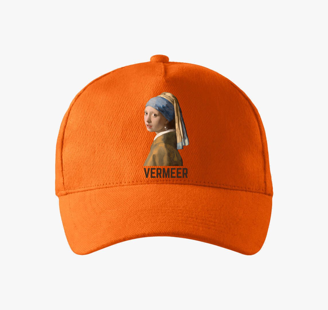 Lány gyöngy fülbevalóval Vermeer baseball sapka — Narancs