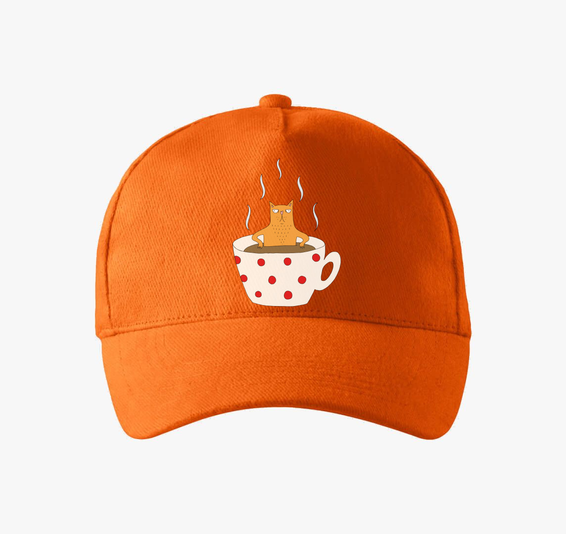 Mokkás vörös macska - baseball sapka — Narancs