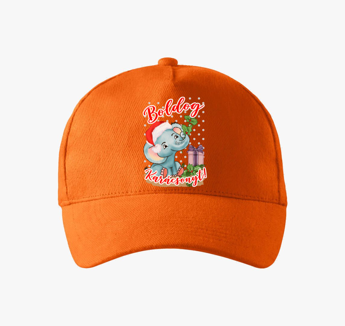Boldog karácsonyt elefánt baseball sapka — Narancs