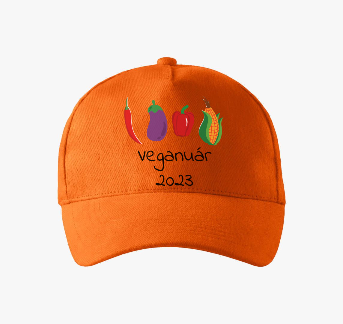 Veganuár 2023 (zöldségekkel) baseball sapka — Narancs