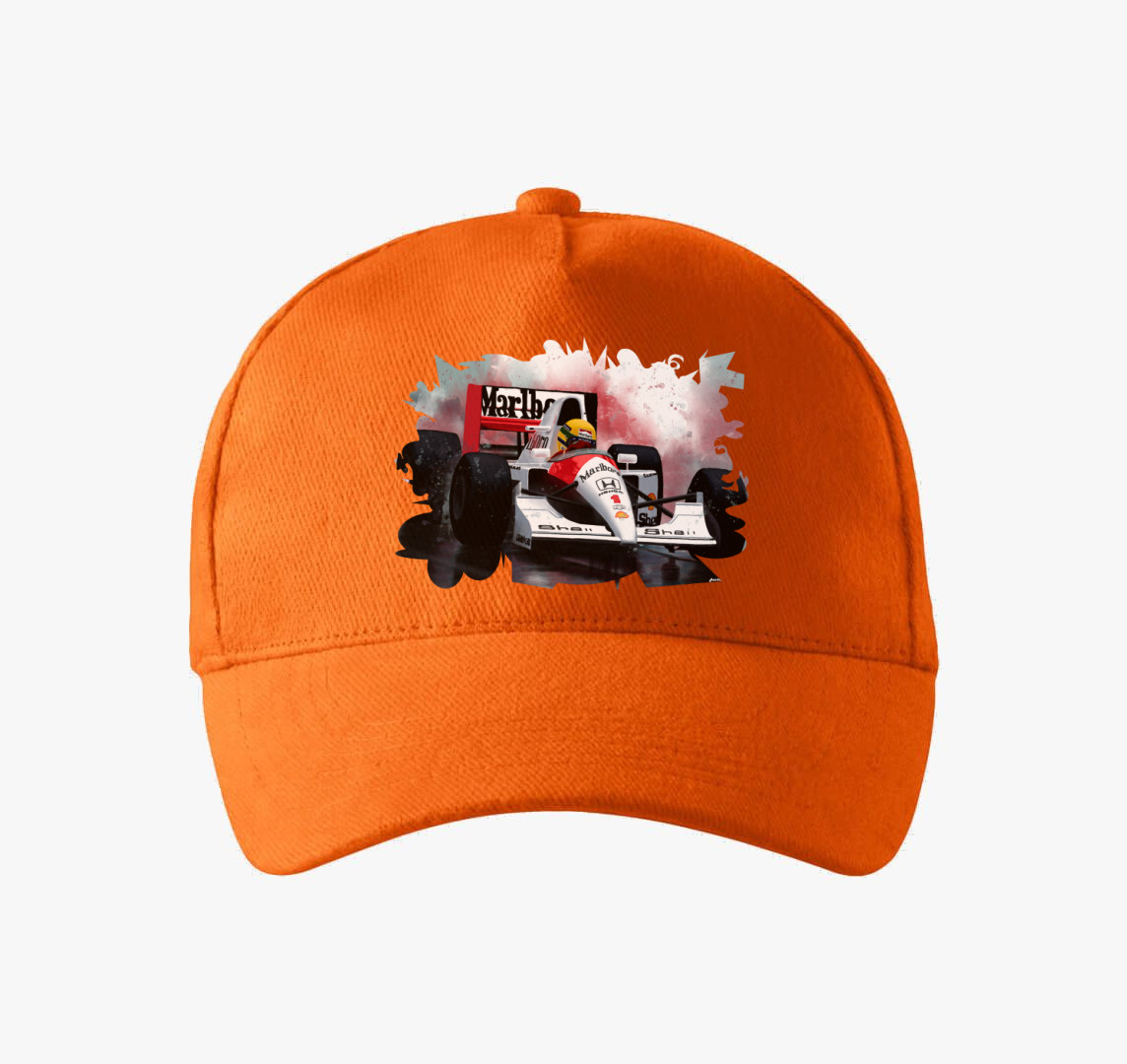 Ayrton Senna baseball sapka — Narancs