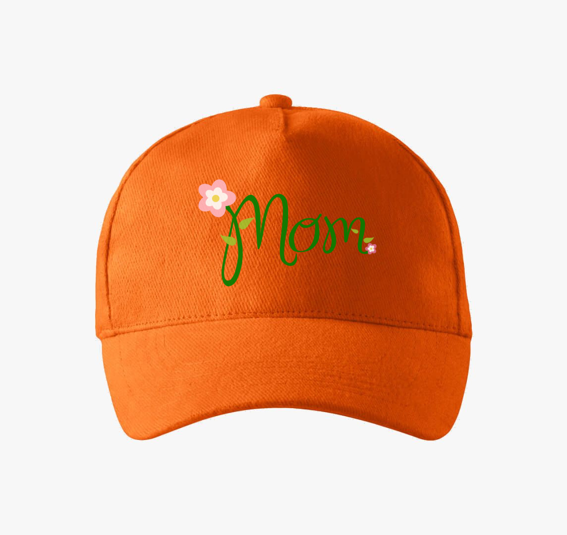 Mom virágos baseball sapka — Narancs
