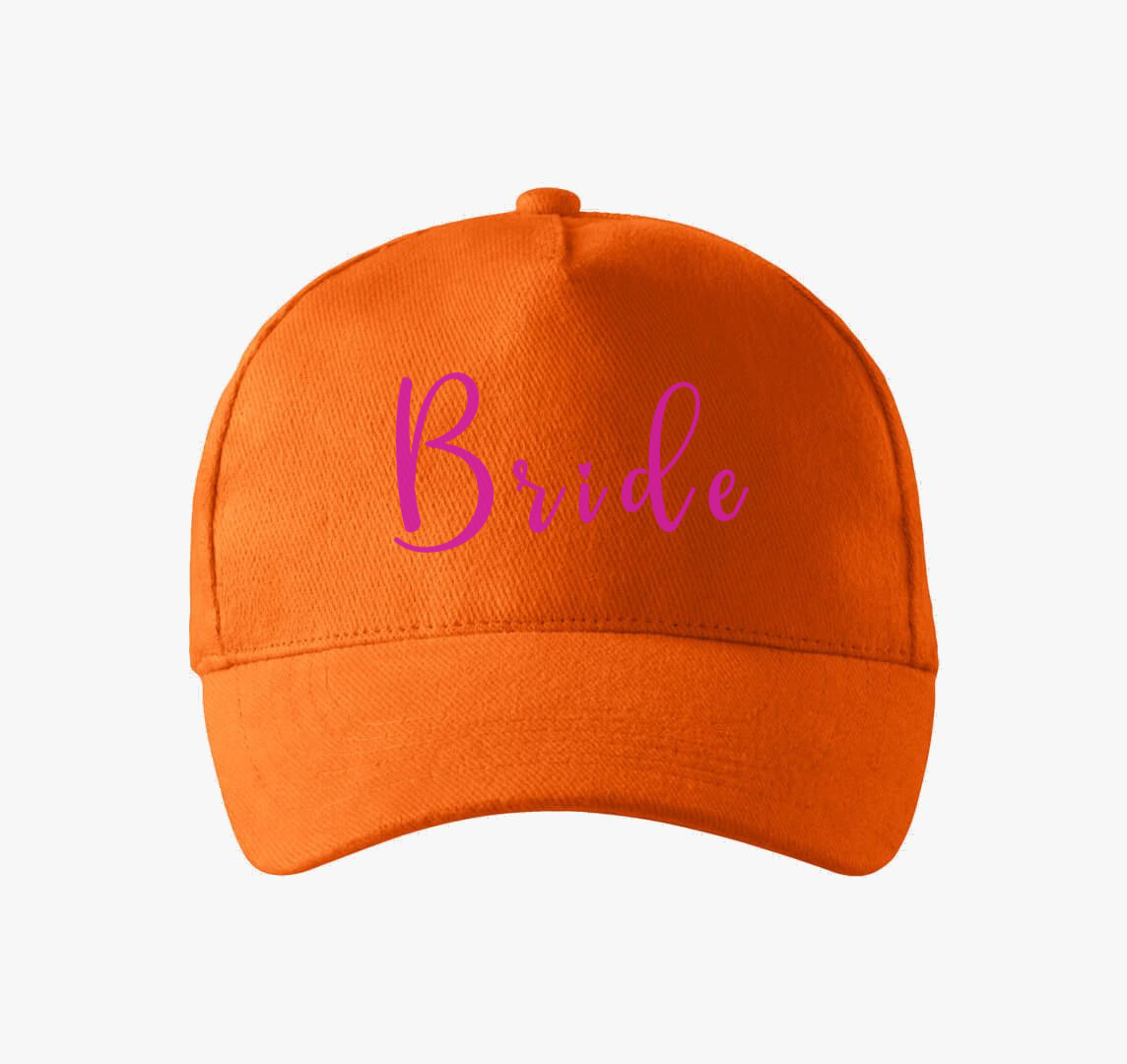 Bride pink szivecske baseball sapka — Narancs
