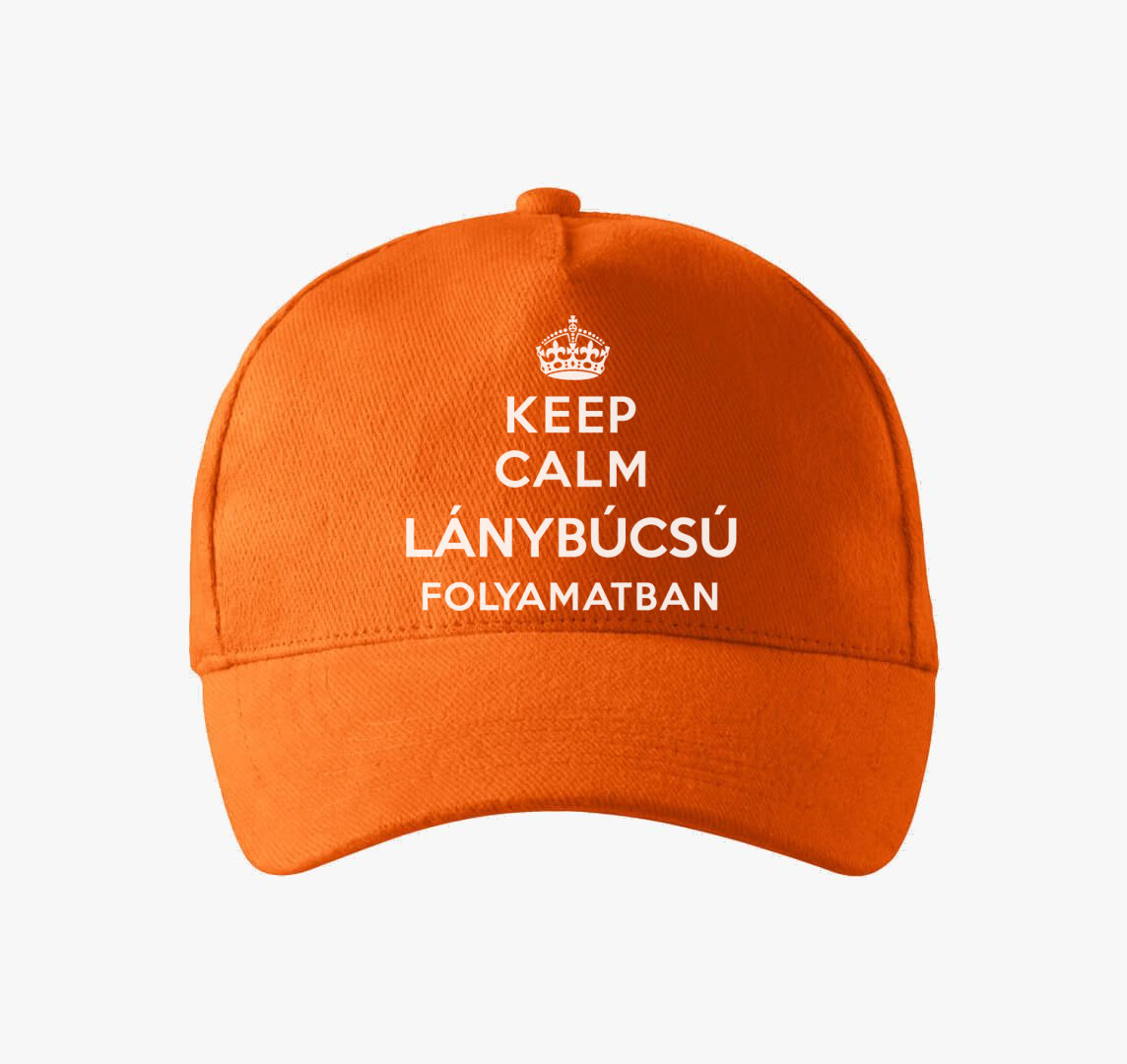 Keep calm lánybúcsú folyamatban baseball sapka — Narancs
