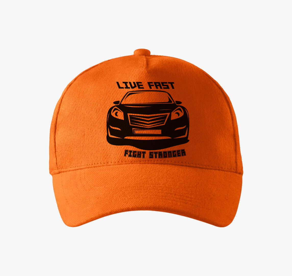 Live fast 7 baseball sapka — Narancs