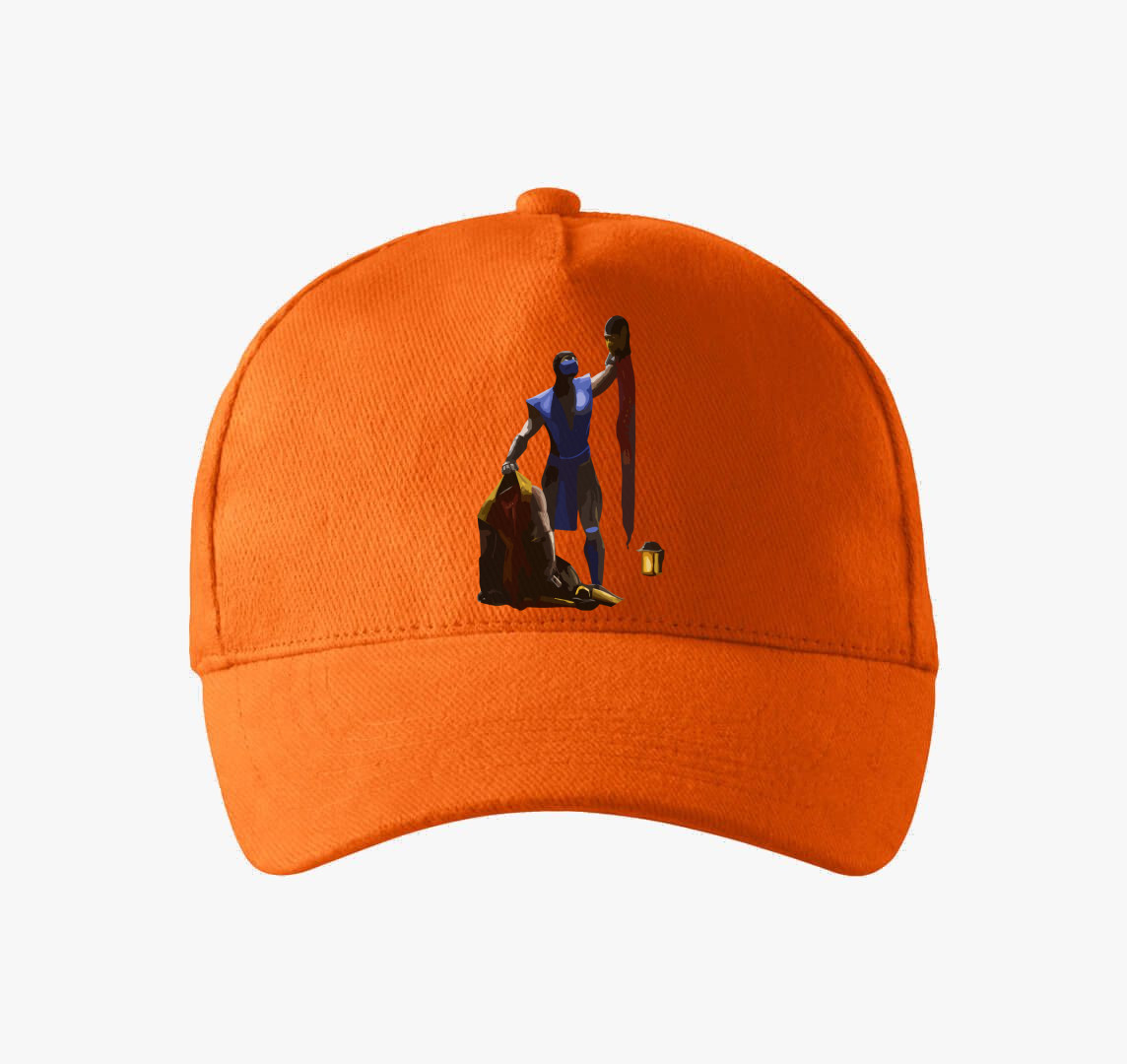 Mortal Kombat Finish Him baseball sapka — Narancs