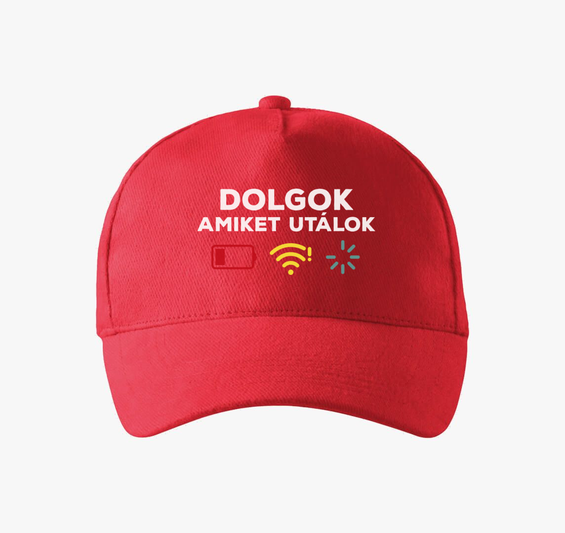 Dolgok amiket utálok  vicces baseball sapka — Piros