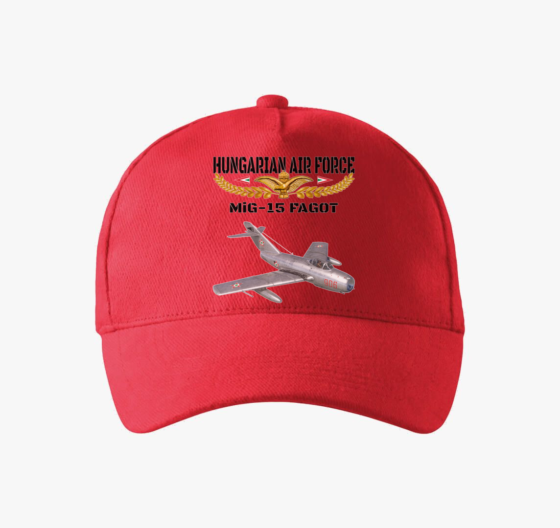Aranysas MiG-15 baseball sapka — Piros