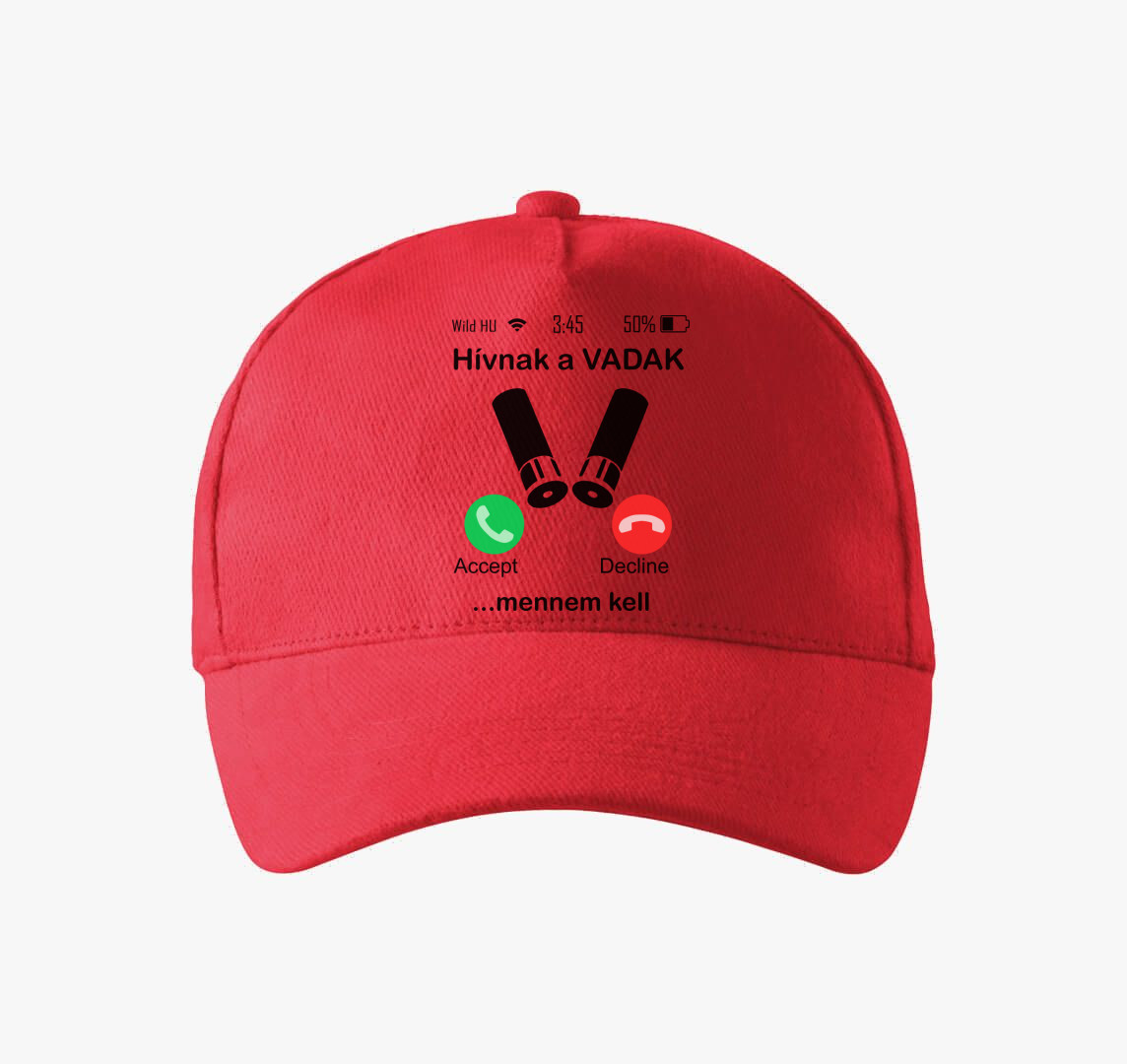 Hívnak a vadak töltény baseball sapka — Piros
