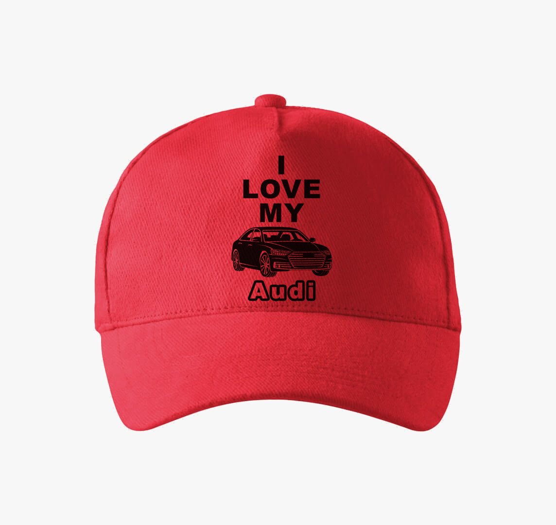 I love my AUDI baseball sapka — Piros