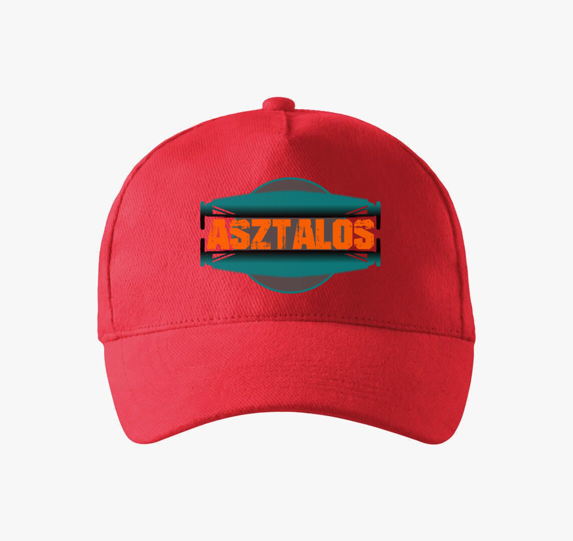 Asztalos mintás baseball sapka — Piros