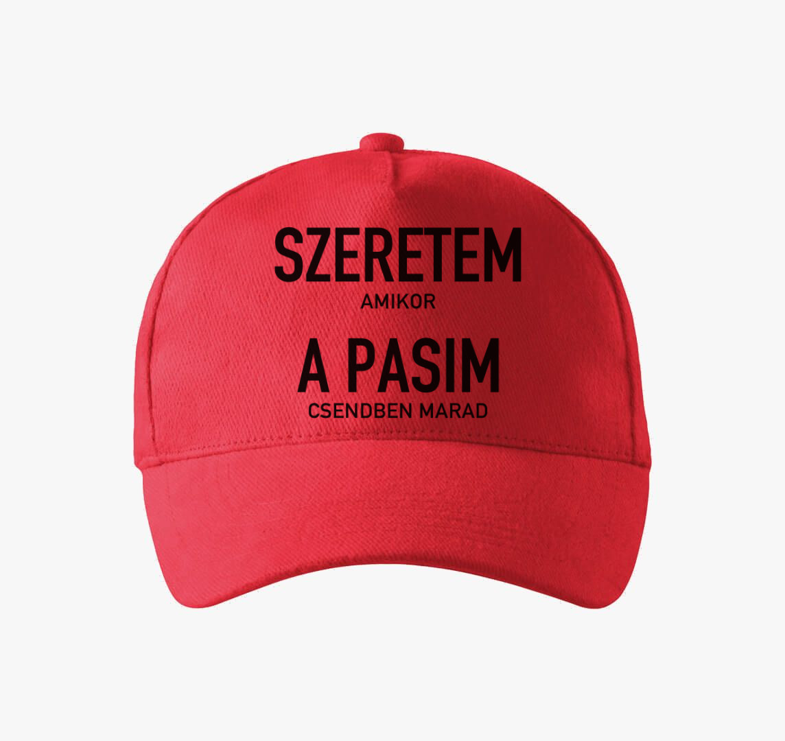 Szeretem amikor a pasim csendben marad baseball sapka — Piros
