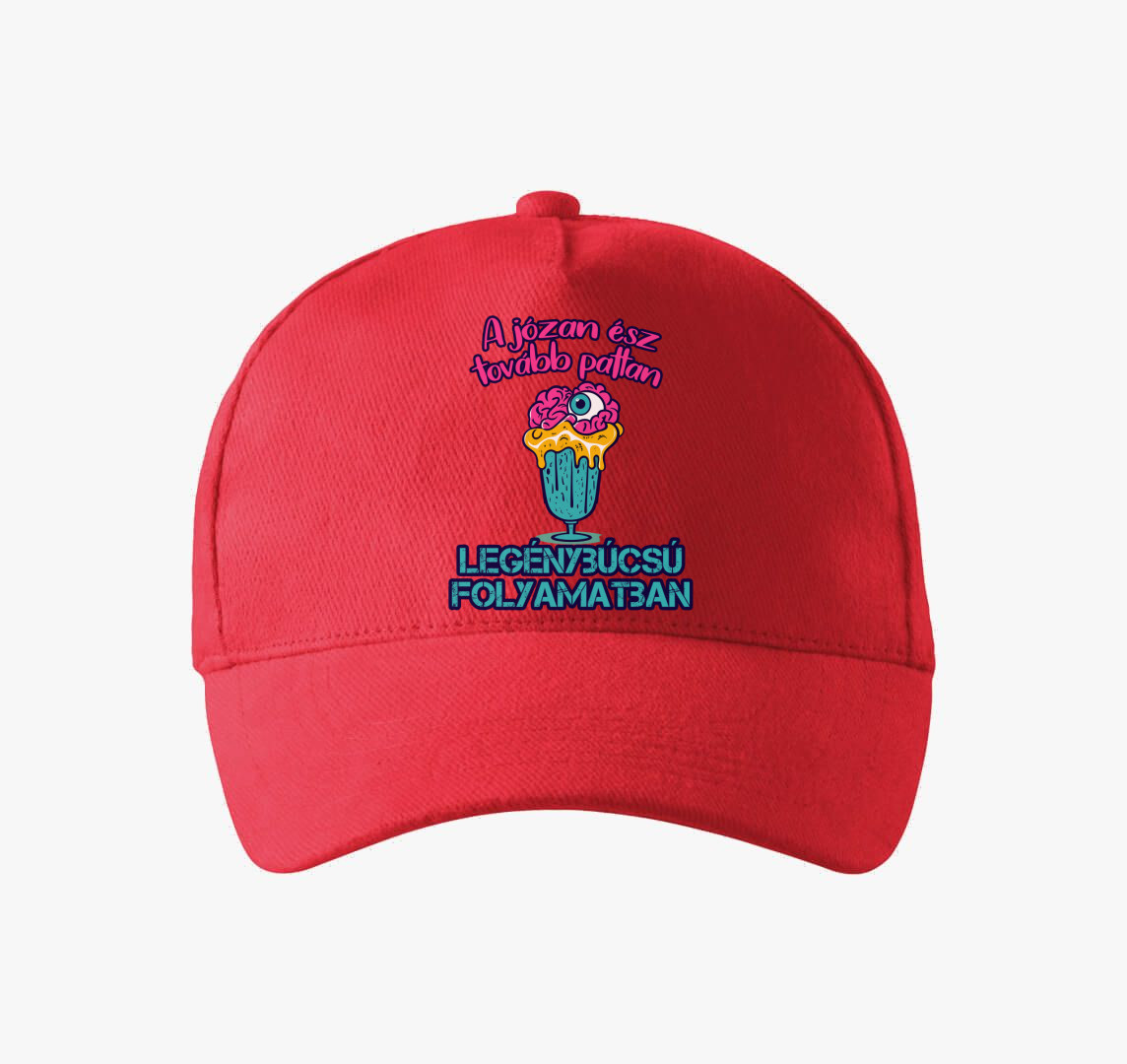 A józan ész tovább pattan baseball sapka — Piros