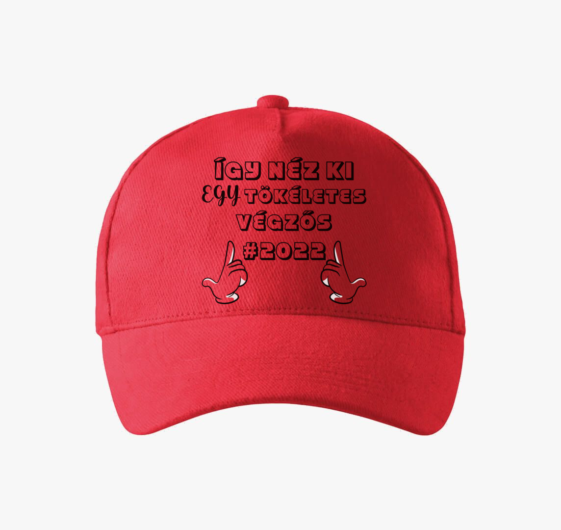 Így néz ki egy tökéletes végzős #2022 baseball sapka — Piros