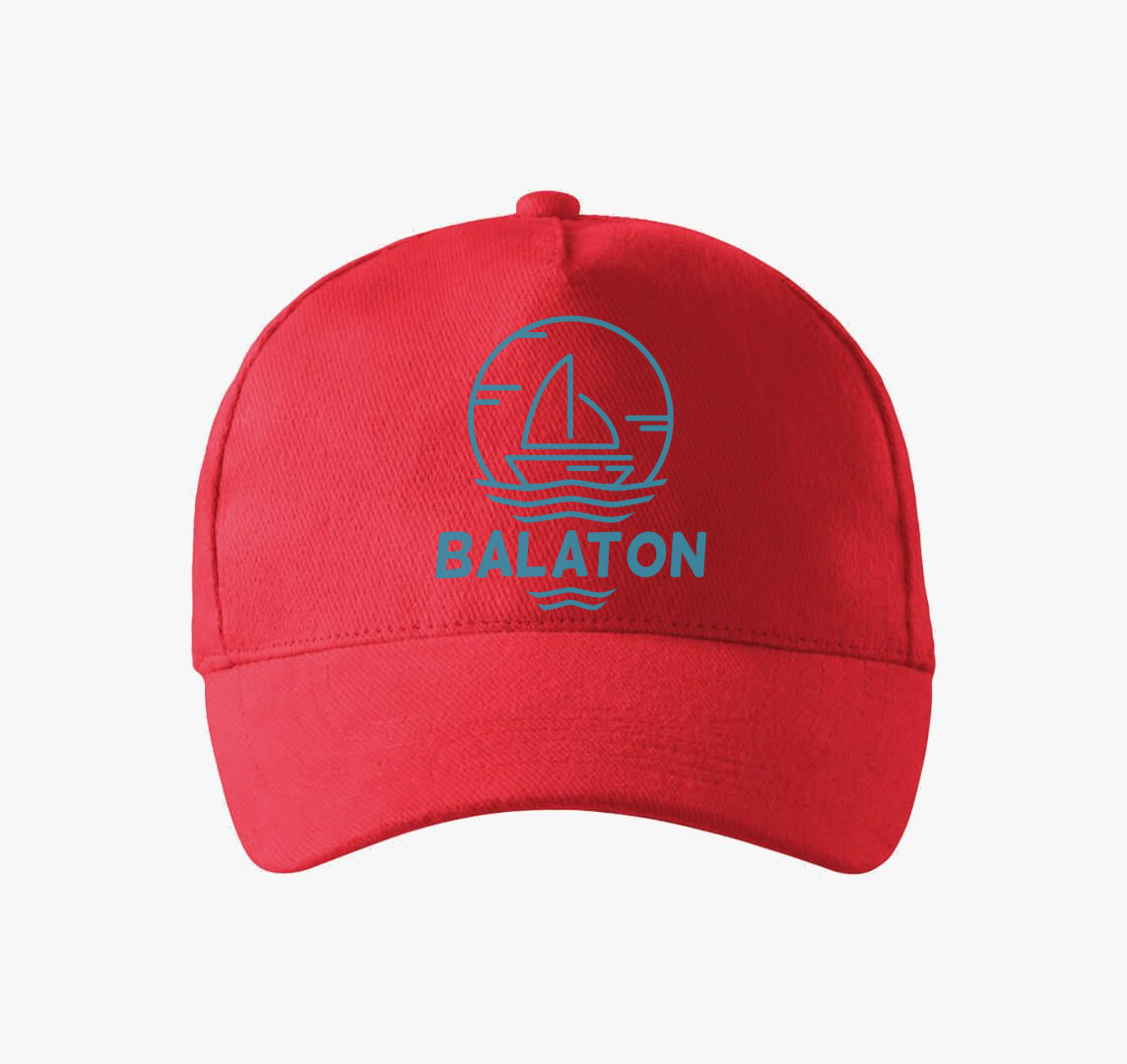 Világoskék Balaton baseball sapka — Piros