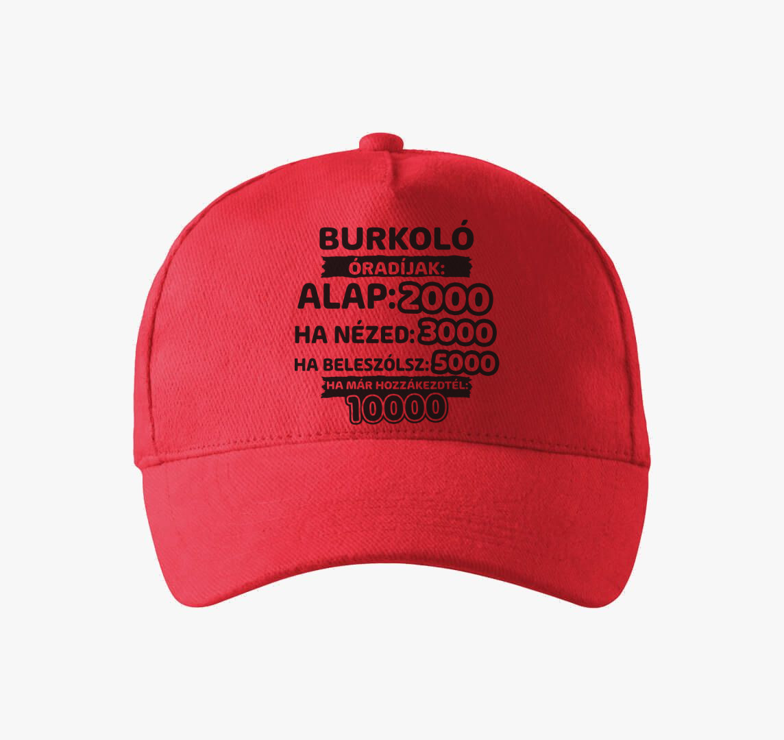 Burkoló óradíjak munka baseball sapka — Piros