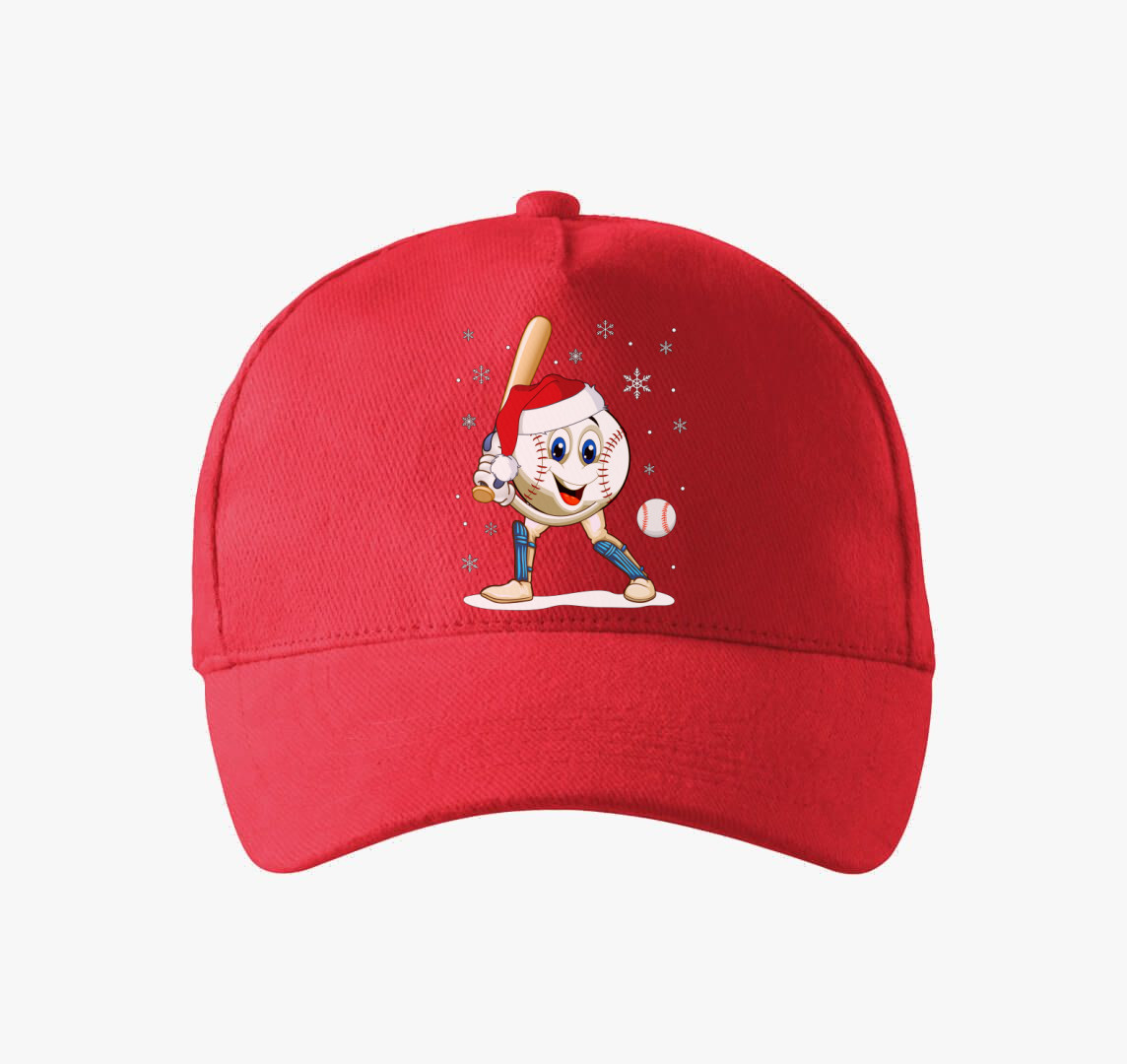 Karácsonyi baseball labda baseball sapka — Piros