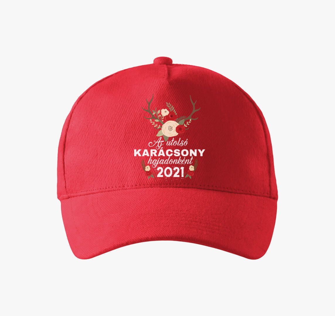 Utolsó karácsony hajadonként baseball sapka — Piros