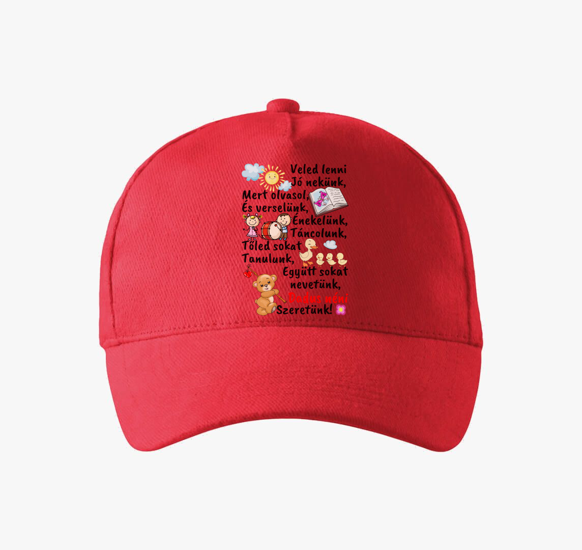Dadus néninek Dadus néni szeretünk baseball sapka — Piros