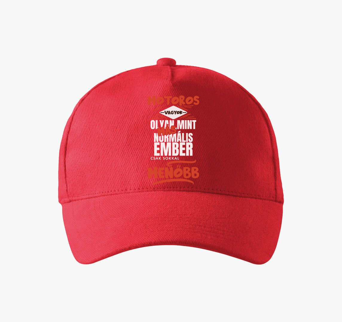 Motoros vagyok olyan mint más ember baseball sapka — Piros