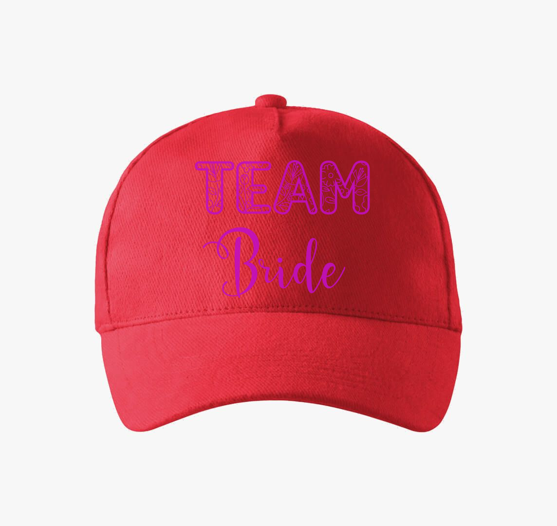 Team Bride baseball sapka — Piros