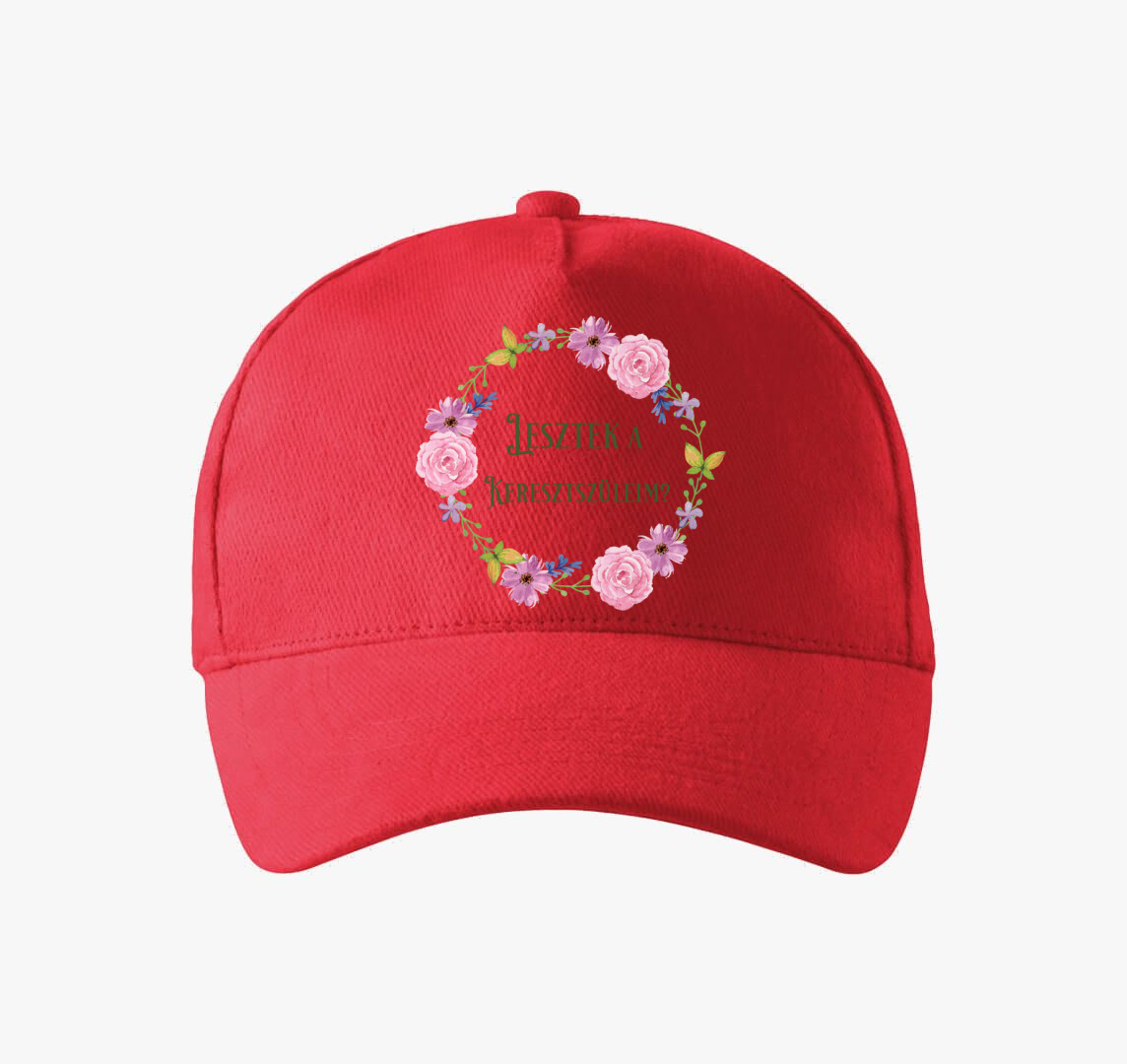 Keresztszülő baseball sapka — Piros