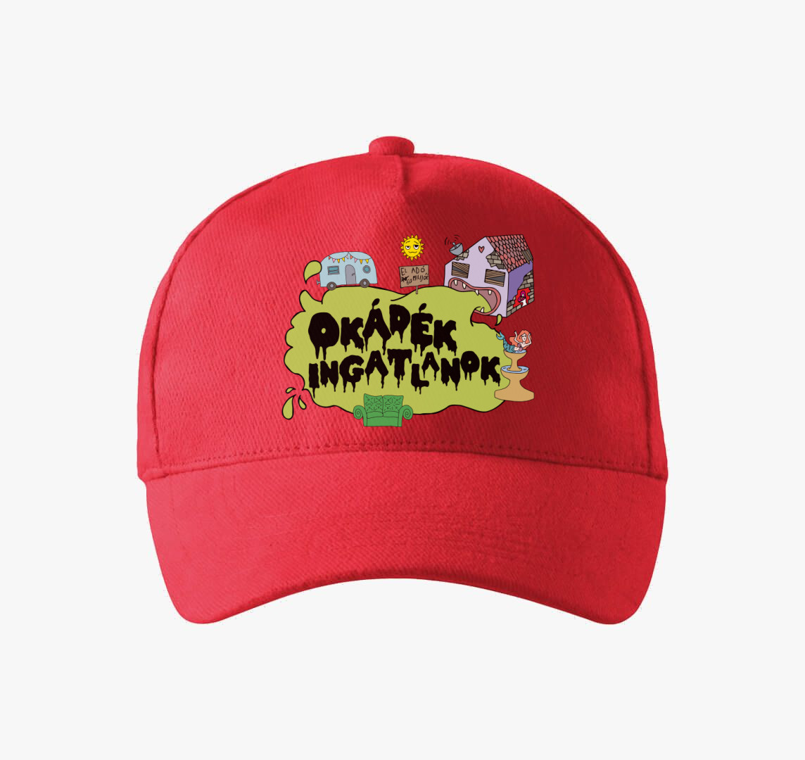 Okádék Ingatlanok baseball sapka — Piros