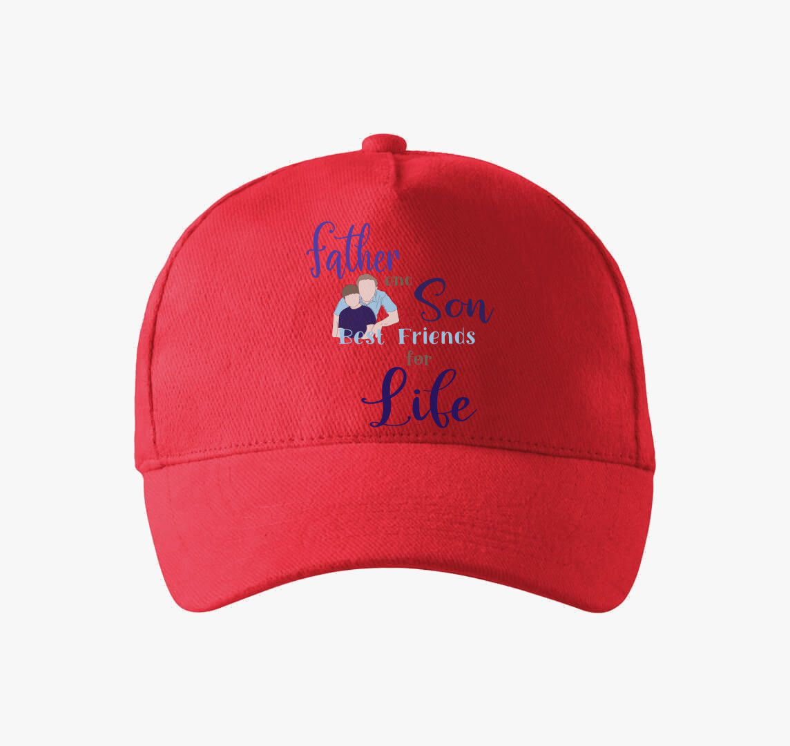 Father and Son baseball sapka — Piros