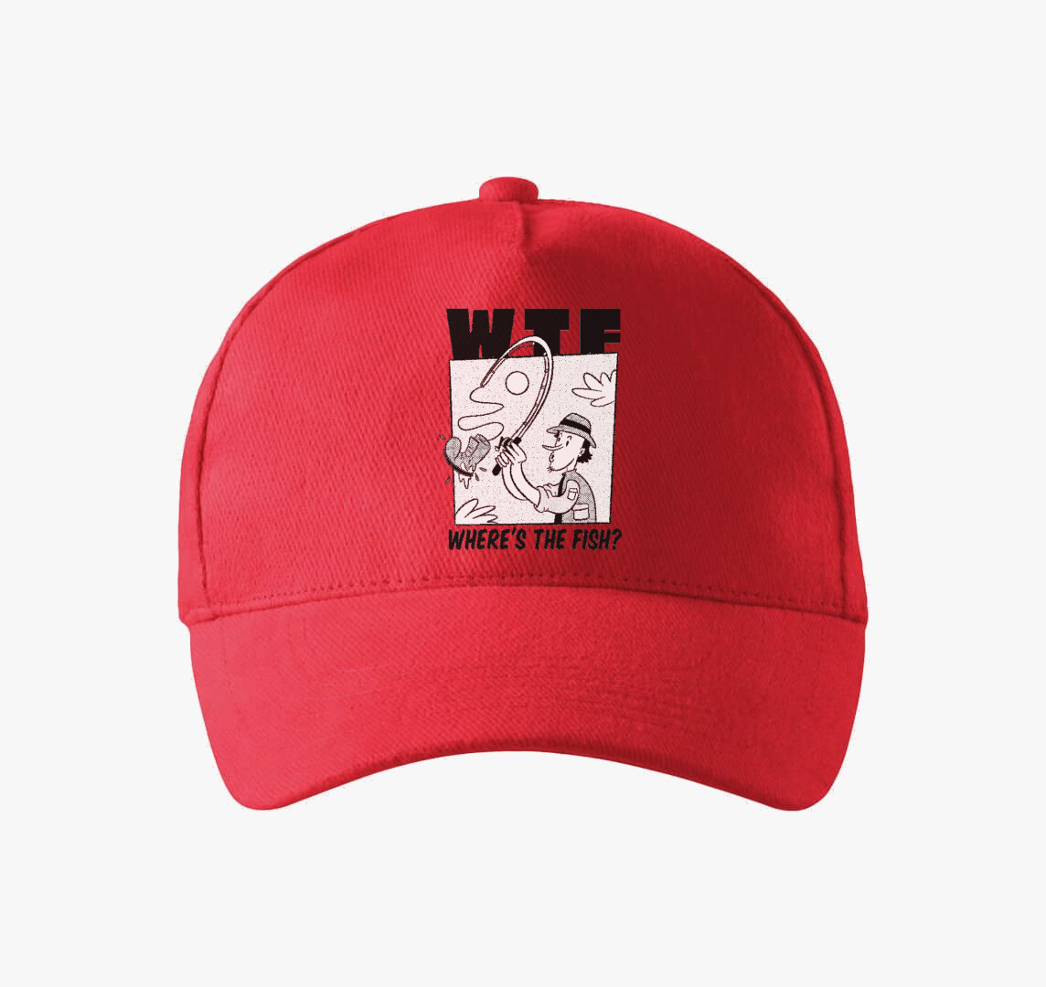 Oszt hol a hal? baseball sapka — Piros