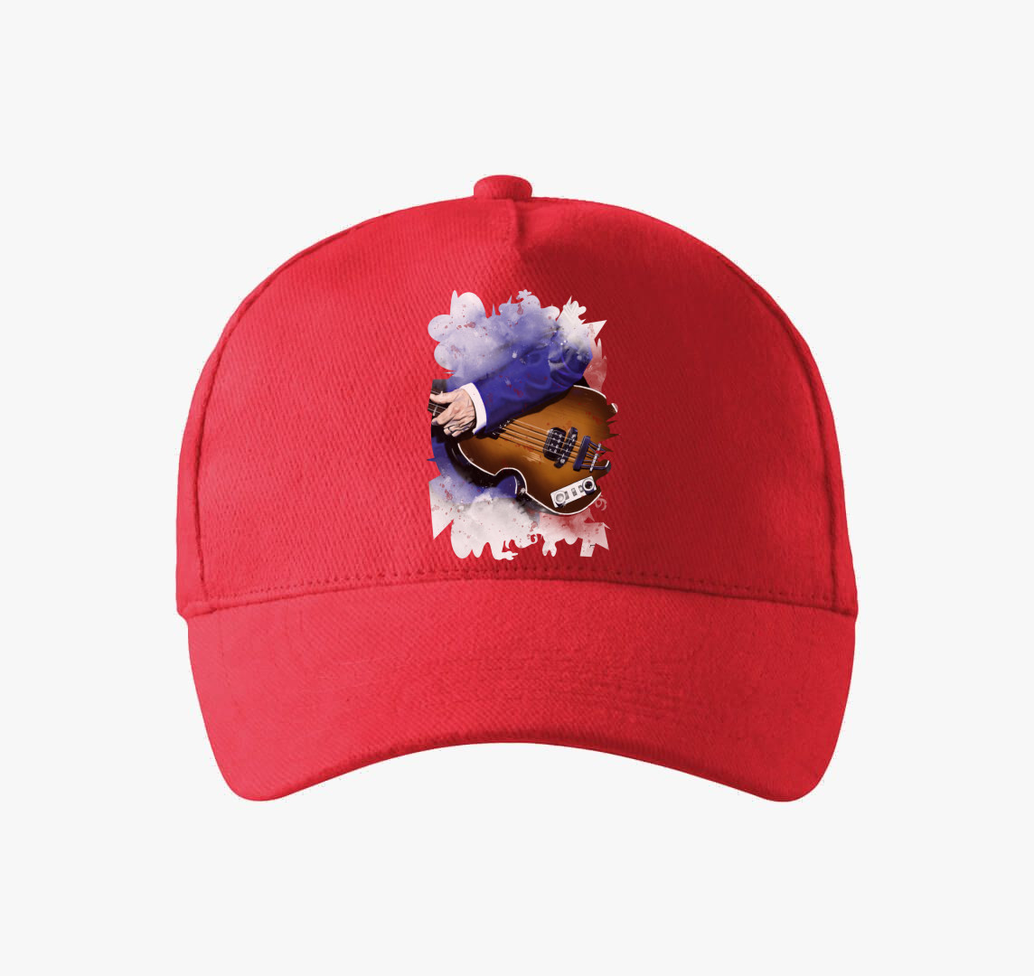 Paul McCartney Basszusgitár baseball sapka — Piros