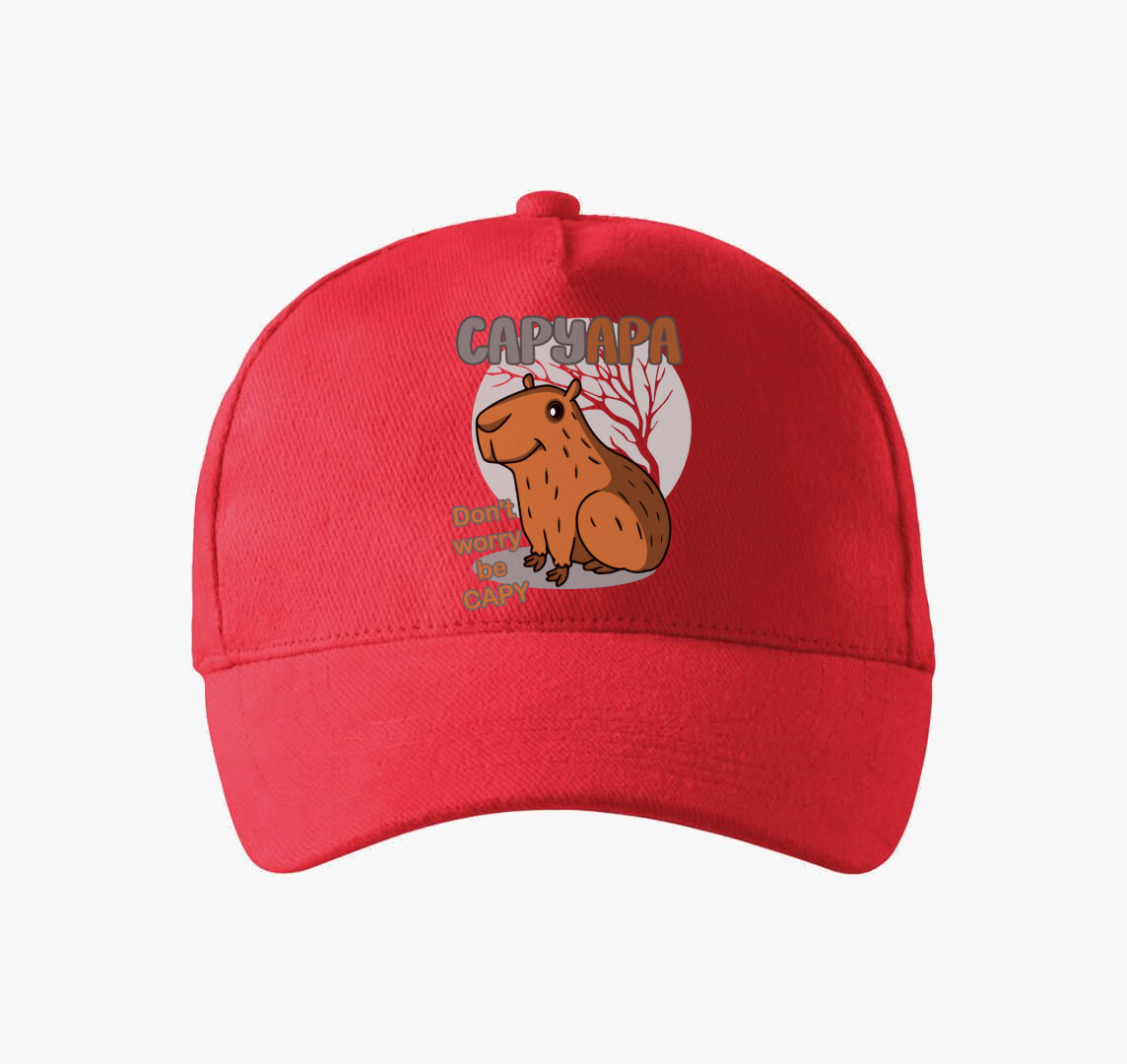 CapyApa baseball sapka — Piros