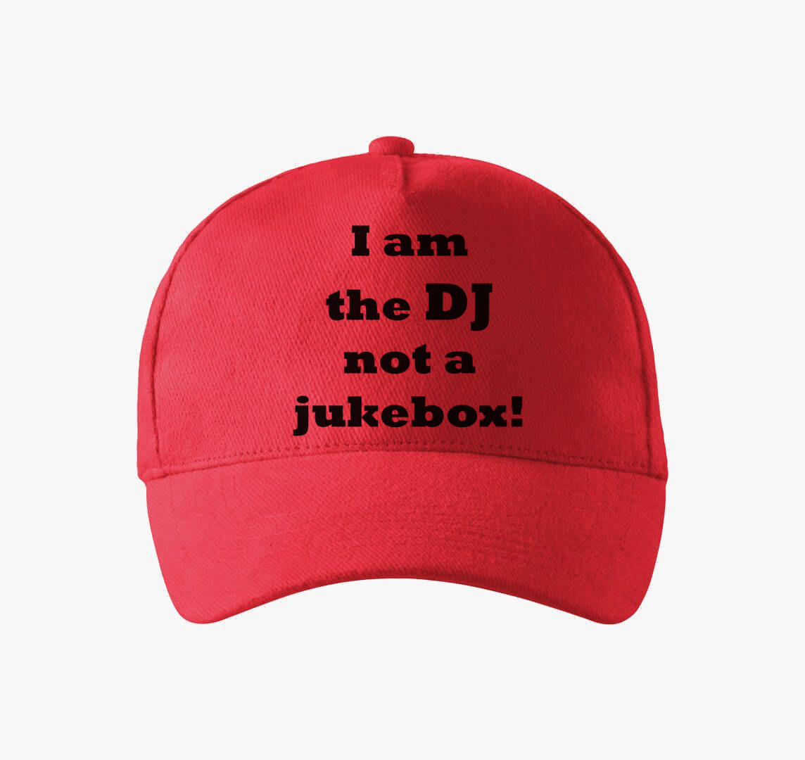 DJ jukebox baseball sapka — Piros