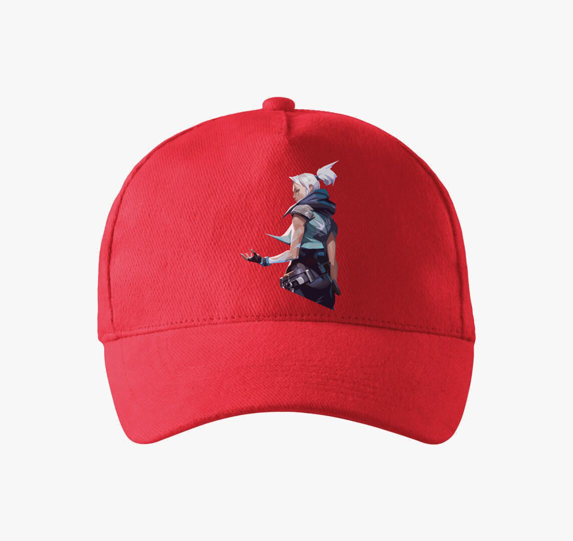 Valorant Jett Agent baseball sapka — Piros