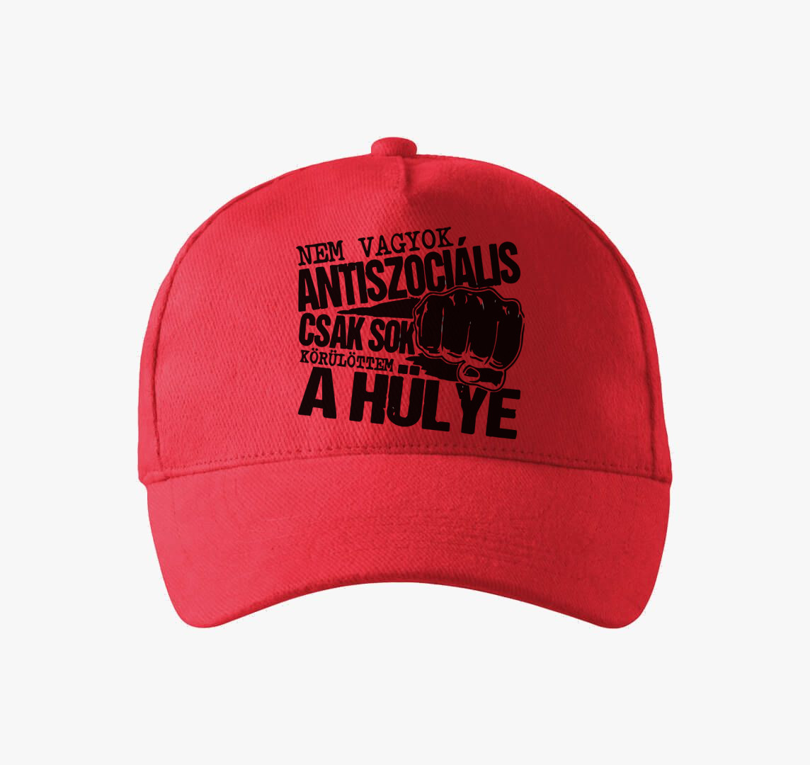 Nem vagyok antiszociális baseball sapka — Piros