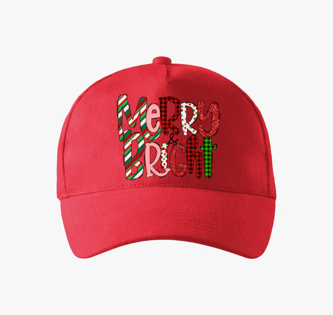Merry bright baseball sapka — Piros