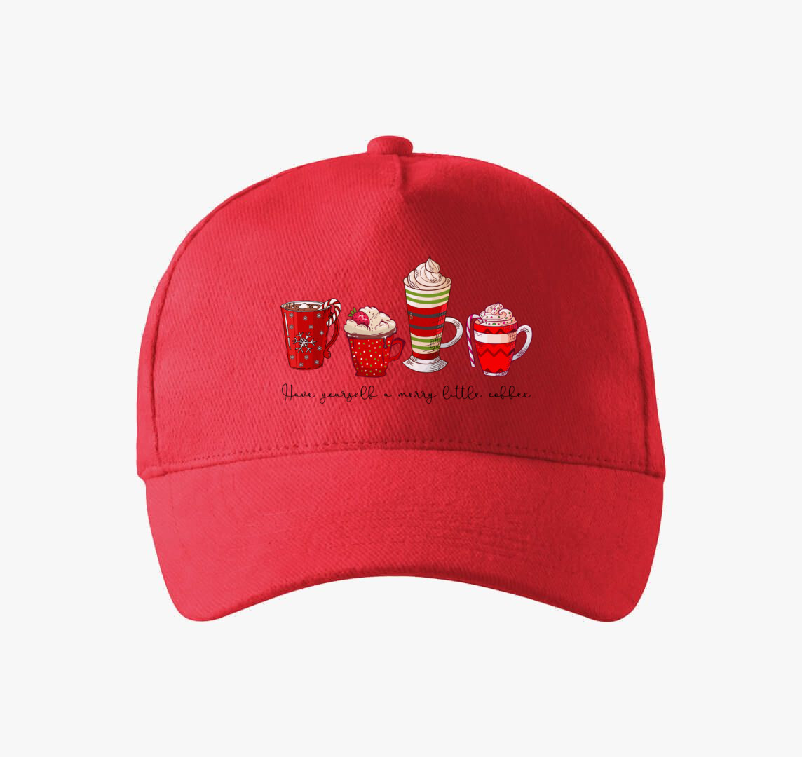 Merry coffee baseball sapka — Piros