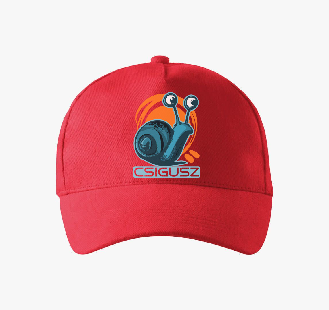 Csigás baseball sapka — Piros