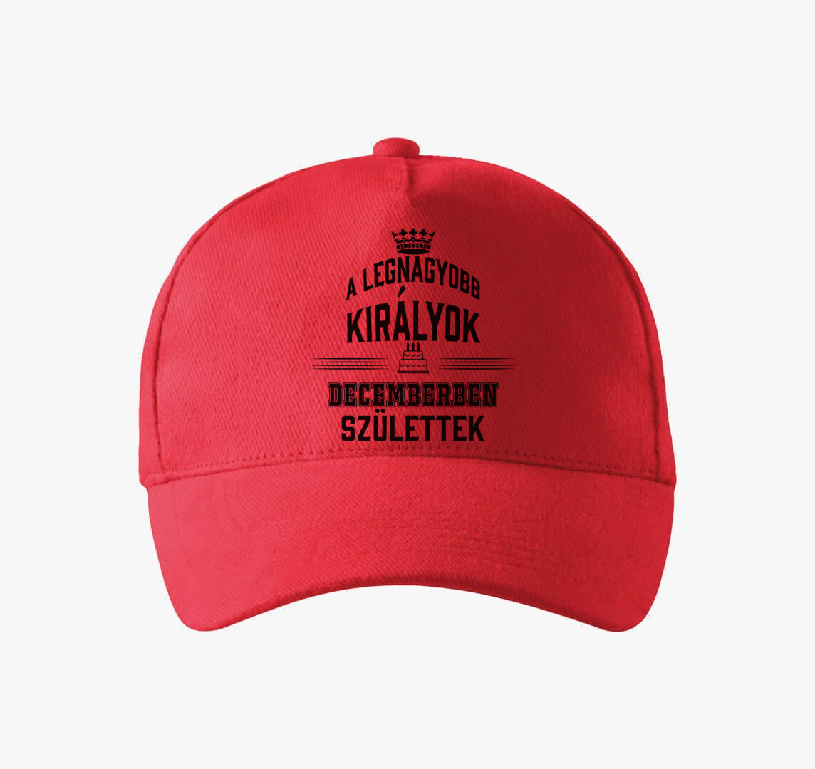 A legnagyobb királyok decemberben születtek baseball sapka — Piros