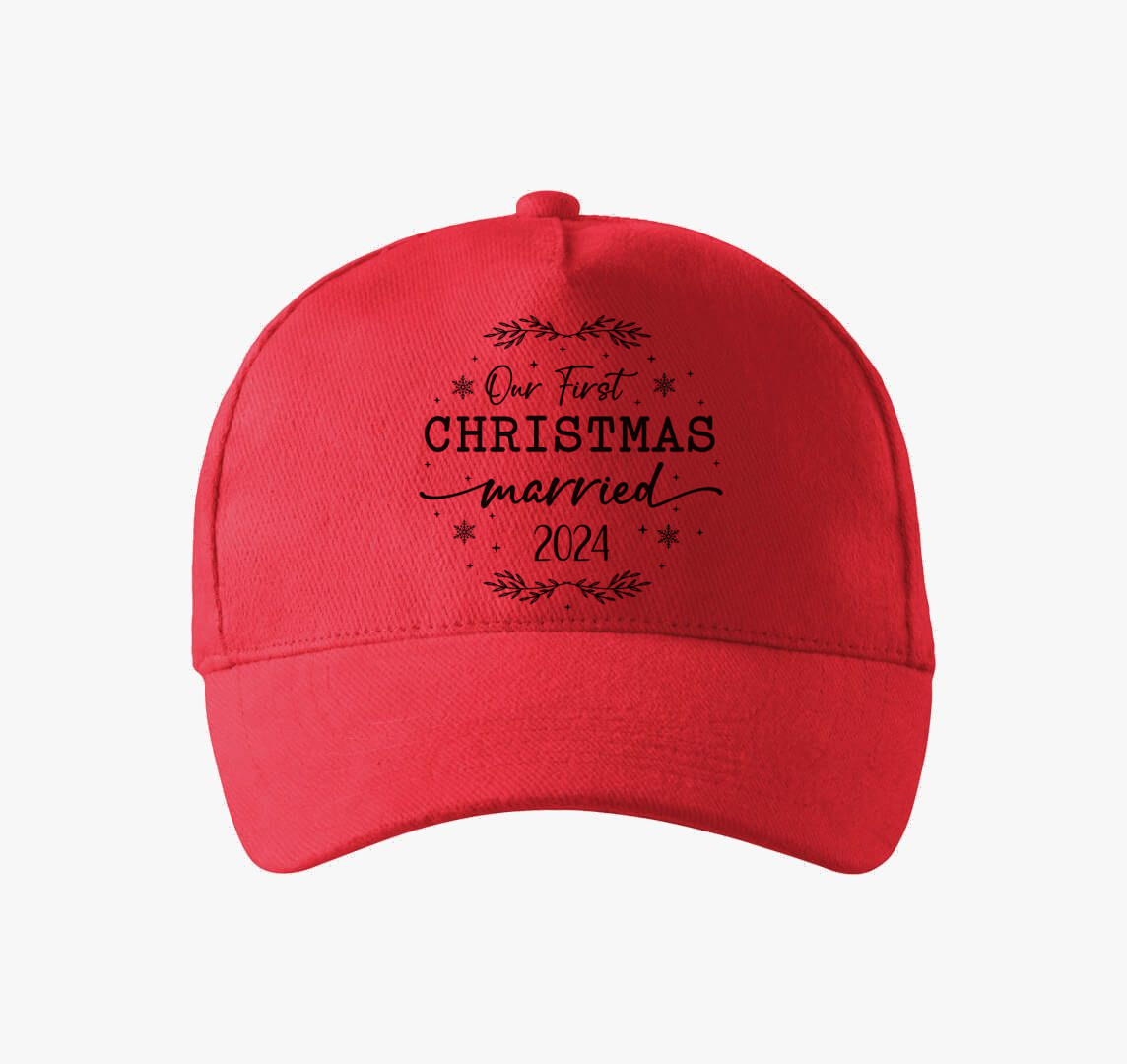 Christmas married 2024 baseball sapka — Piros