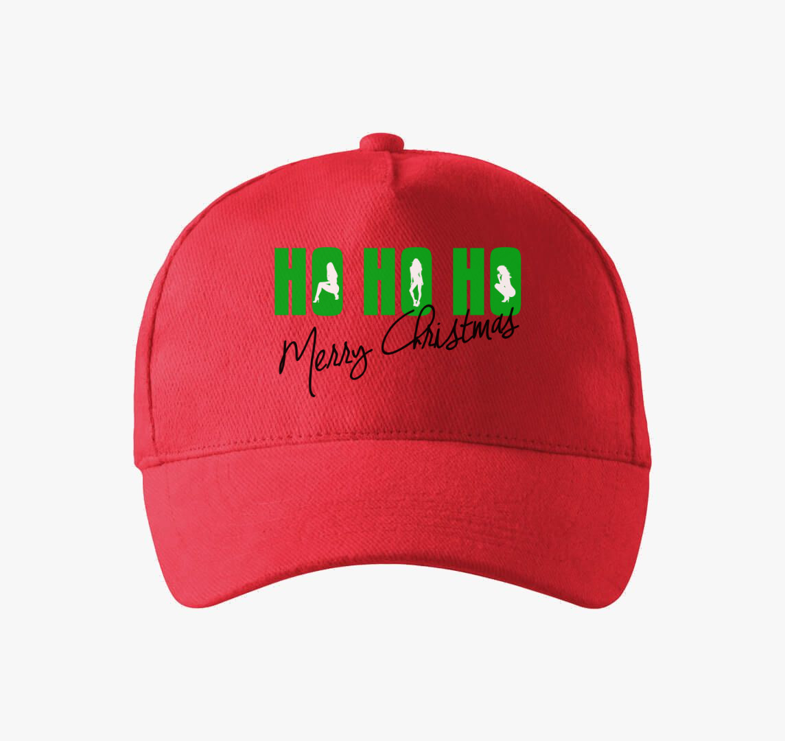 Ho - ho - ho - Boldog karácsonyt! baseball sapka — Piros
