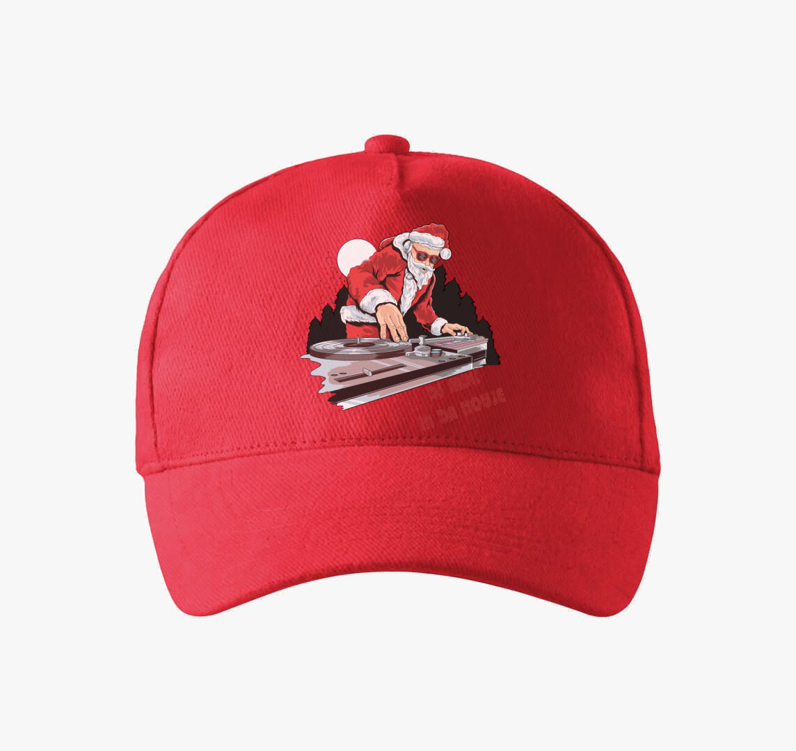 DJ mikulás baseball sapka — Piros