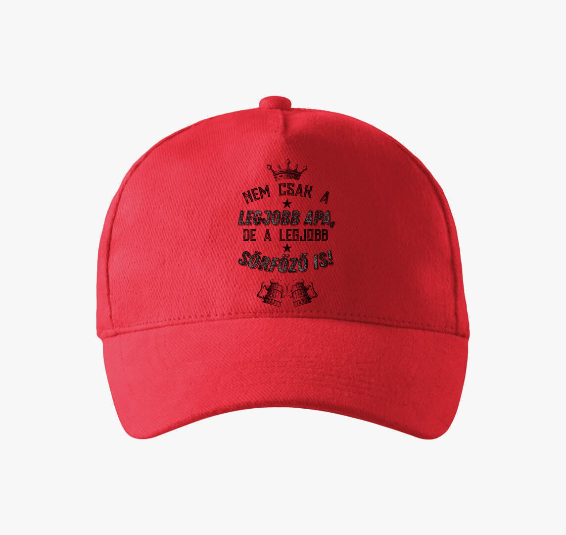 Sörfőző Apa baseball sapka — Piros