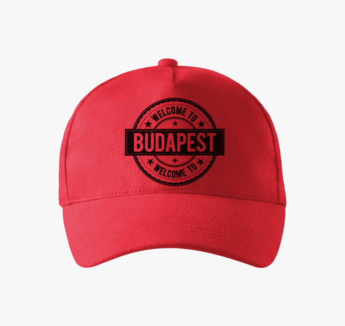 Welcome To Budapest baseball sapka — Piros
