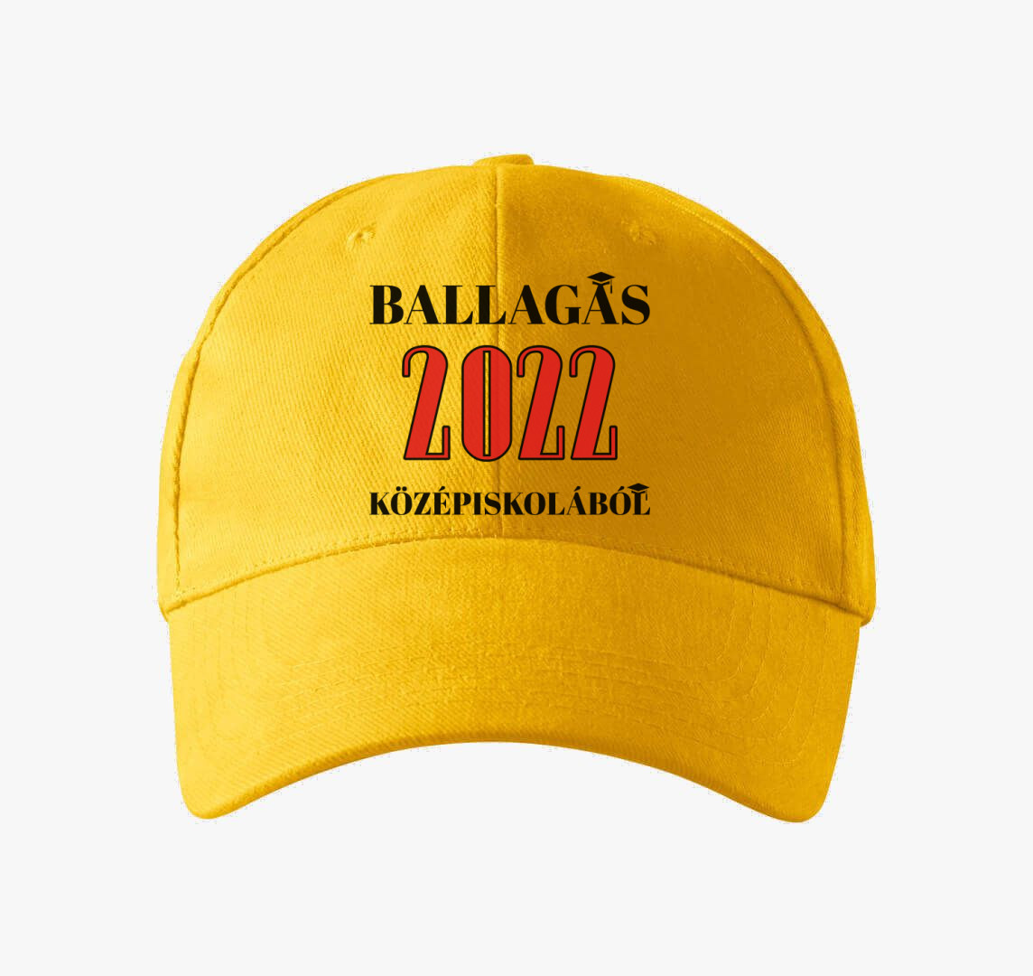 Ballagás 2022 középiskolából baseball sapka — Sárga